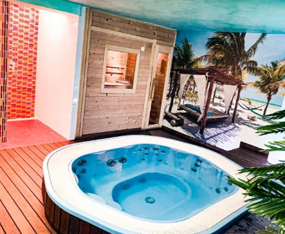Bañera de hidromasaje del Hotel Spa Galatea en Burela de Cabo