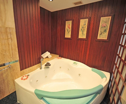 Foto de la bañera de hidromasaje del Apto Anteojo Design Terraza Mar