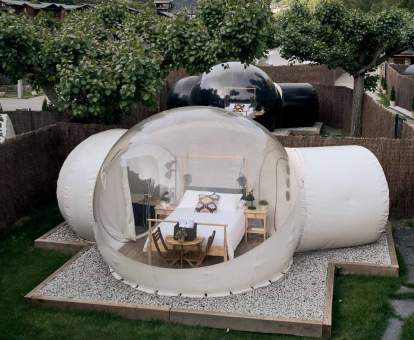 Habitaciones burbuja con parcela privada de este camping